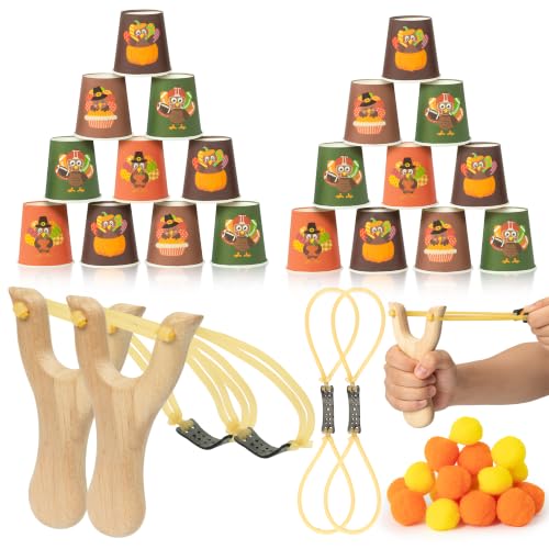 TICIAGA Fall Festival Games Stacking Cup Set Thanksgiving Turkey Toss Game - image 1