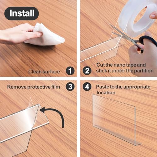 Regaltrenner Schrank Organizer Kleiderschrank KüChe Acryl Transparent KüChenschrank,Schrankregaltrenner Und Organizer - Regal Schrank Acrylic Trenner 【8 StüCk】