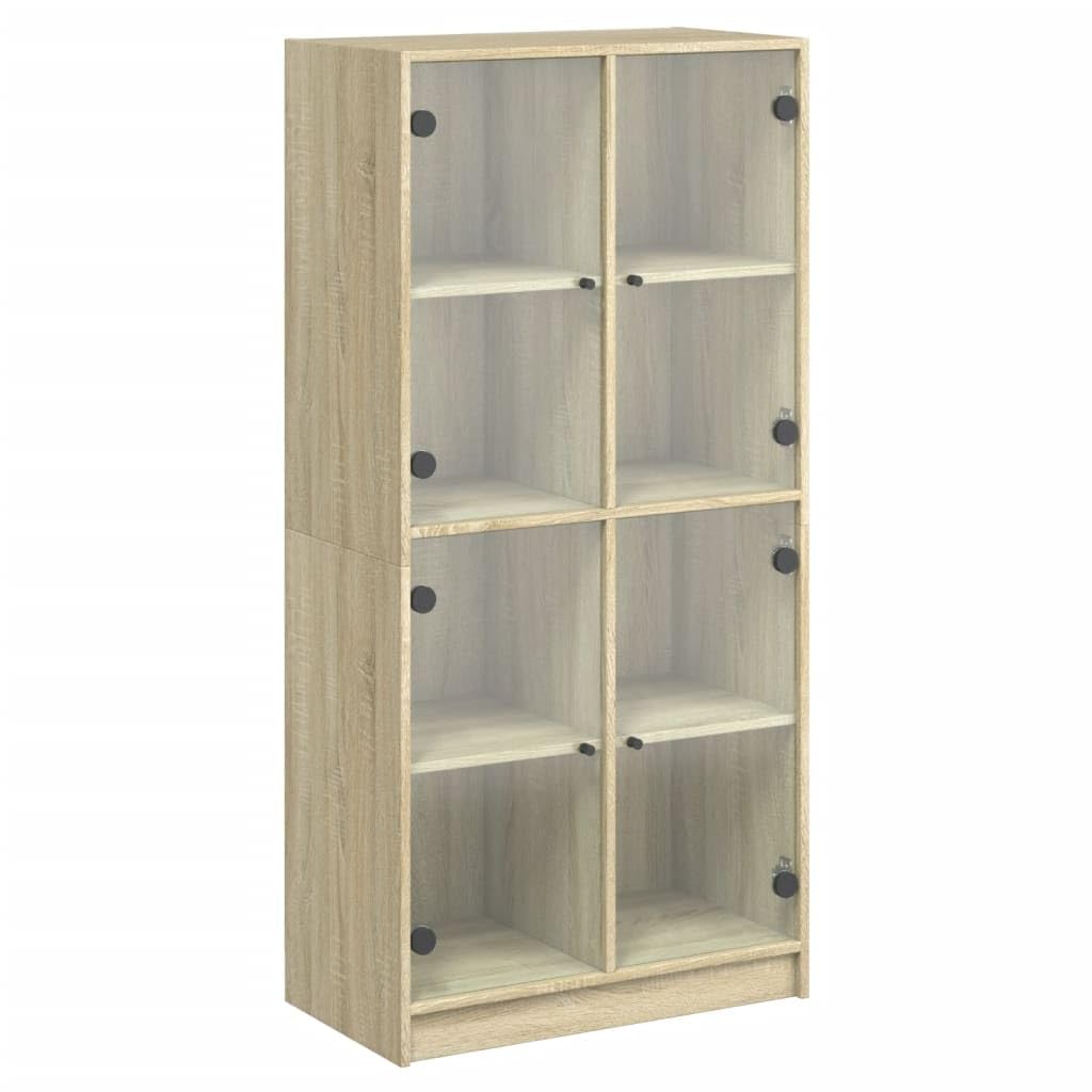 vidaXL Buffet Haut avec Portes chêne Sonoma Bois d'ingénierie, Armoire latérale, Armoire de Rangement Haute, vitrine Haute, Armoire Haute