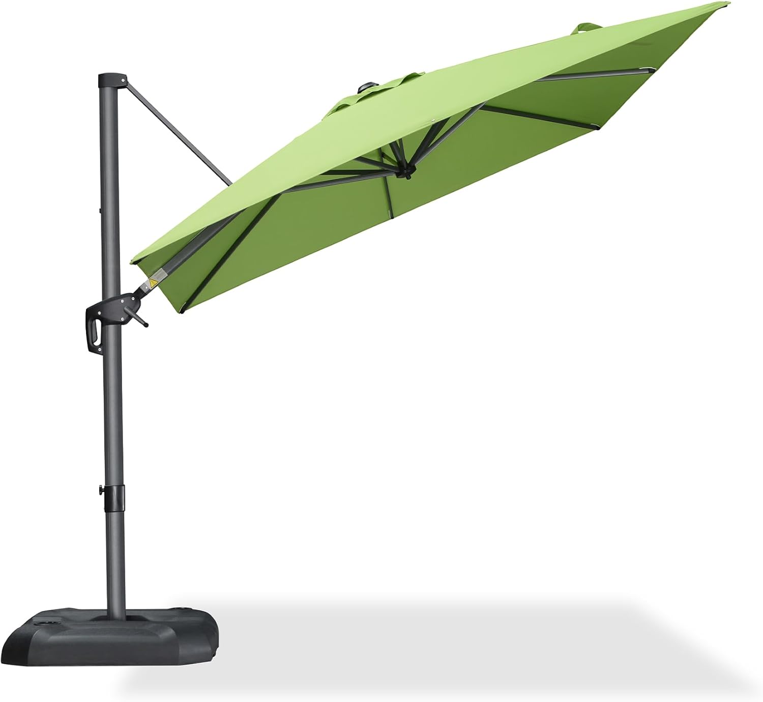 PURPLE LEAF 8 Feet Patio Umbrella Outdoor Cantilever Square Umbrella Aluminum Offset Umbrella with 360-degree Rotation for Garden Deck Pool Patio Apple Green - Image 2