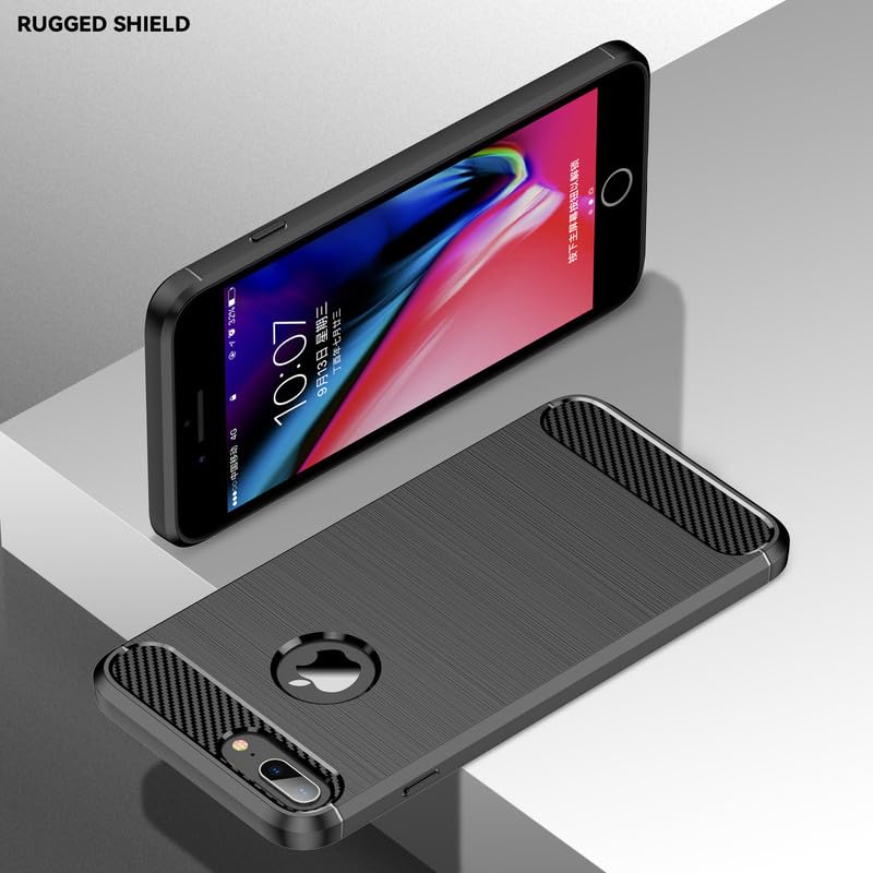 Image of Basic Case for iPhone 7 Plus, 8 Plus (Carbon Fibre Black)