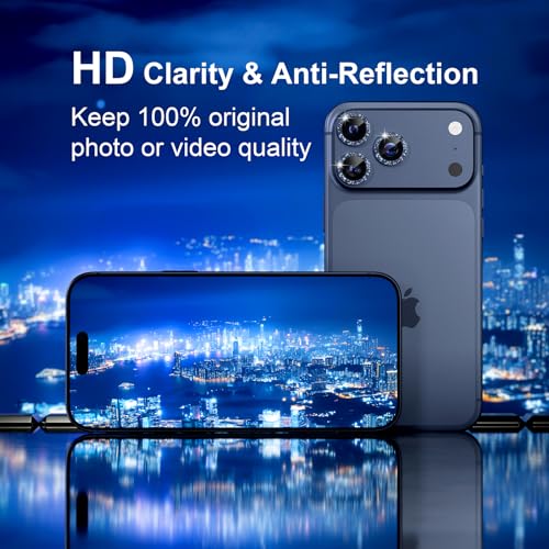 Protection objectif Phone 17 Pro Max en verre 9H bleu