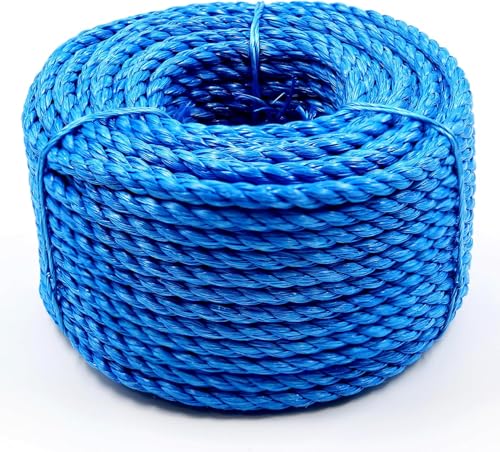 Polypropylene Rope Weather-Resistant & Waterproof, Durable, Heavy Duty Rope for Pool, Marine, Camping, General Household Tasks, and Construction and Rigging (1/4' x 98FT)