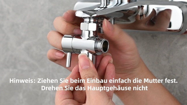 Tecmolog 3 Wege Umschaltventil Wasserhahnadapter Messing Diverter 