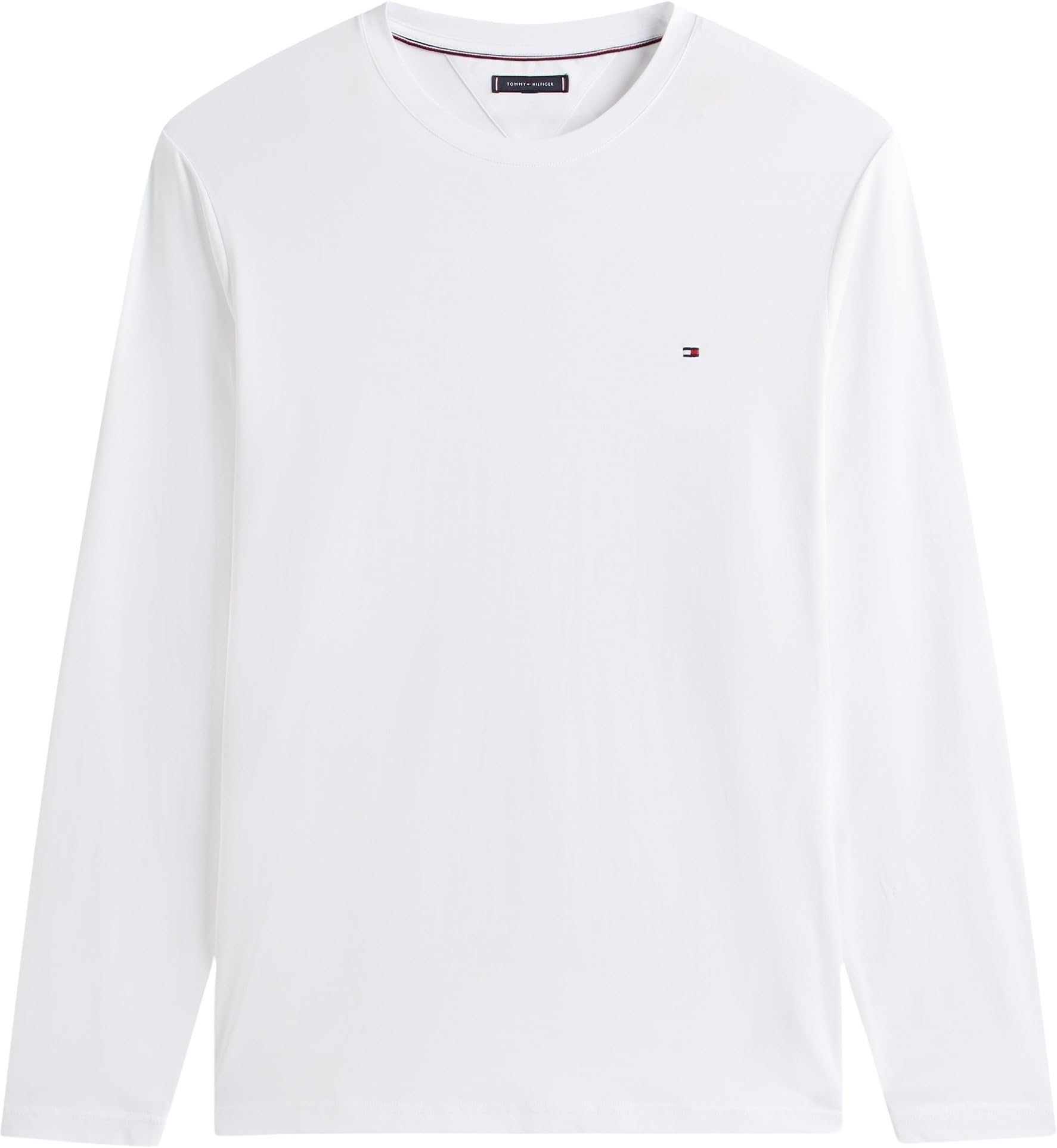 Tommy Hilfiger T-Shirt Manches Longues Homme Stretch Slim Fit avec Col Ras-du-Cou