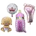 Produktbild 4Pcs Kinder Folienballon Luftballons Boy Girl Baby Party Geburt Fuß Flasche Set