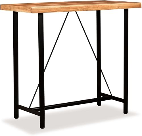 DGZLIIO Bar Table Wooden bar Table Bistro bar Table Multifunctional Dining Table for Kitchen Living Room Party Room Solid Acacia Wood 472x236x421