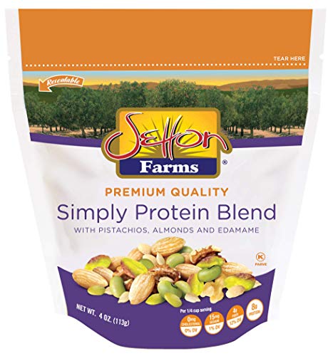 Image of Setton Farms Simply Protein Nut Blend with Pistachios, Almonds and Edamame, 4 oz Resealable Bag