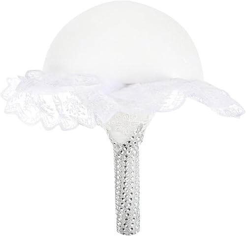 STOBOK Espumas Ramo Titulares, DIY Ramo Nupcial Titulares, Flor de Encaje Blanco Mango Flores de Boda Suministros de Fiesta