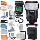 Canon Speedlite 600EX II-RT Flash with Canon Speedlite Case + TTL Cord + Flash L-Bracket + Flash...