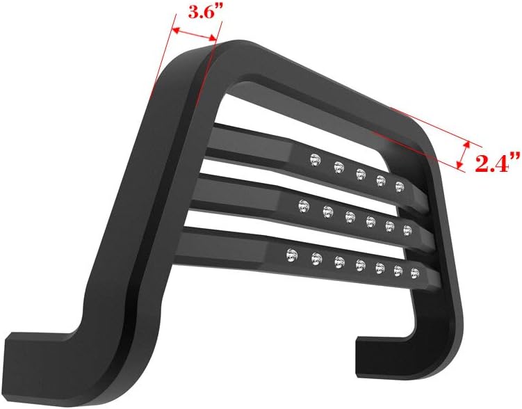 APS Unique Rivet Bull Bar Compatible with 2009-2018 Ram 1500 (Excl. Rebel) | Front Bar | Bull Bar | Front Brush Bumper | Grille Guard | Black