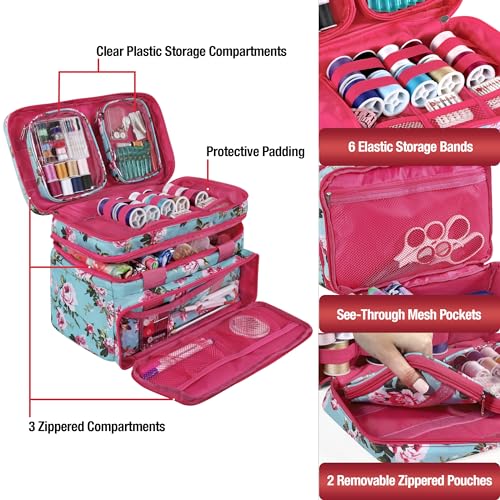 image for SINGER Sewing Accessories Organizer (Bag Only) – Double Layer Portab