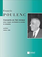 Partitions classique SALABERT POULENC F. - CONCERTO EN SOL MINEUR - CONDUCTEUR POCHE Format poche 0048001686 Book Cover