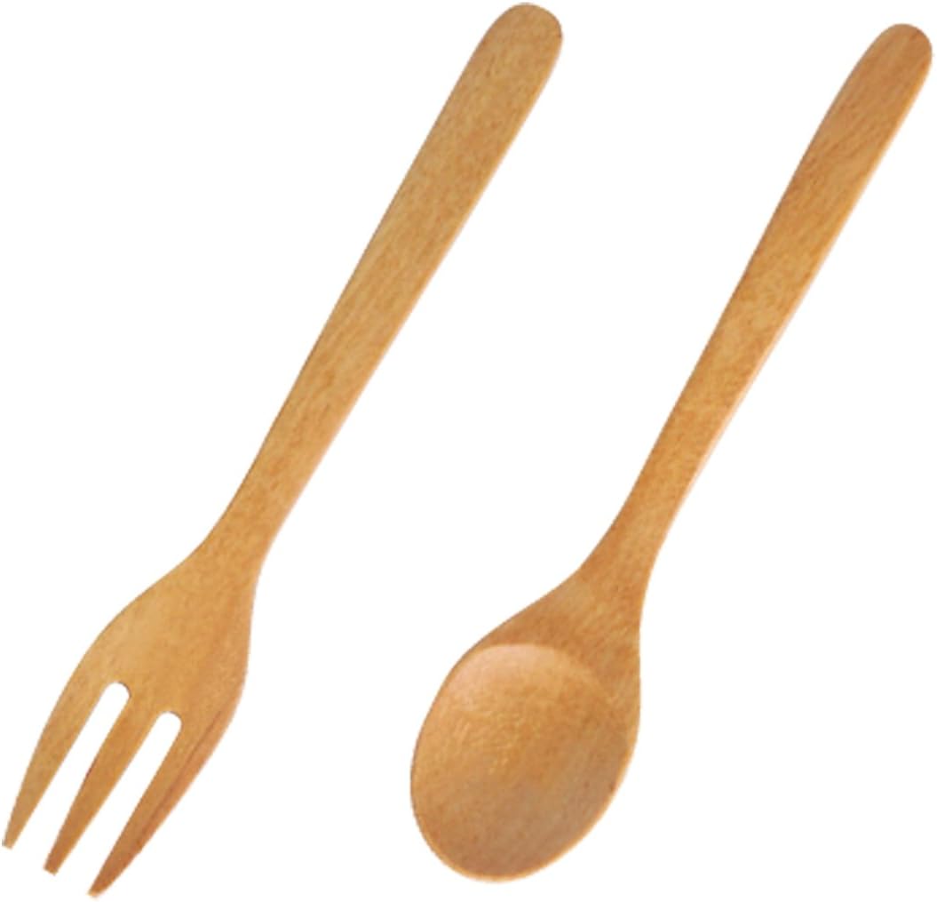 山下工芸(Yamashita kogei) Yamasita Craft 11613220 Wood Cutlery Dessert Fork, Made in Indonesia, 5.8 x 0.9 inches (14.8 x 2.3 cm)