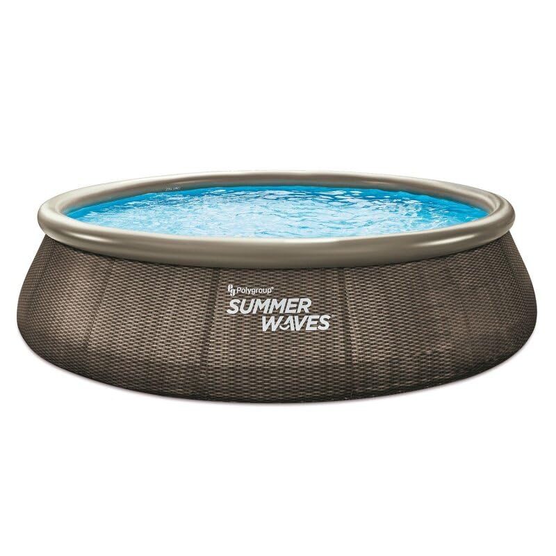 Summer Waves Quick Set Pool 4,57 x 1,07m im Dark Rattan Design