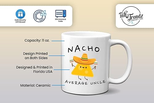 Miniatura 5 de Ink Trendz Nacho Average Funny Uncle - Taza de café de 11 onzas, regalo para tíos