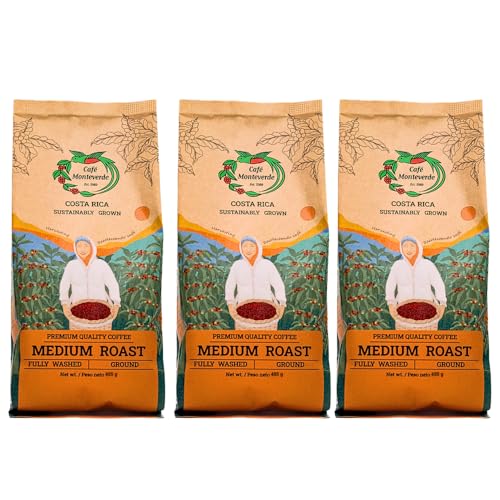 Café Monteverde - Pack 3 unidades de café en grano tostado medio