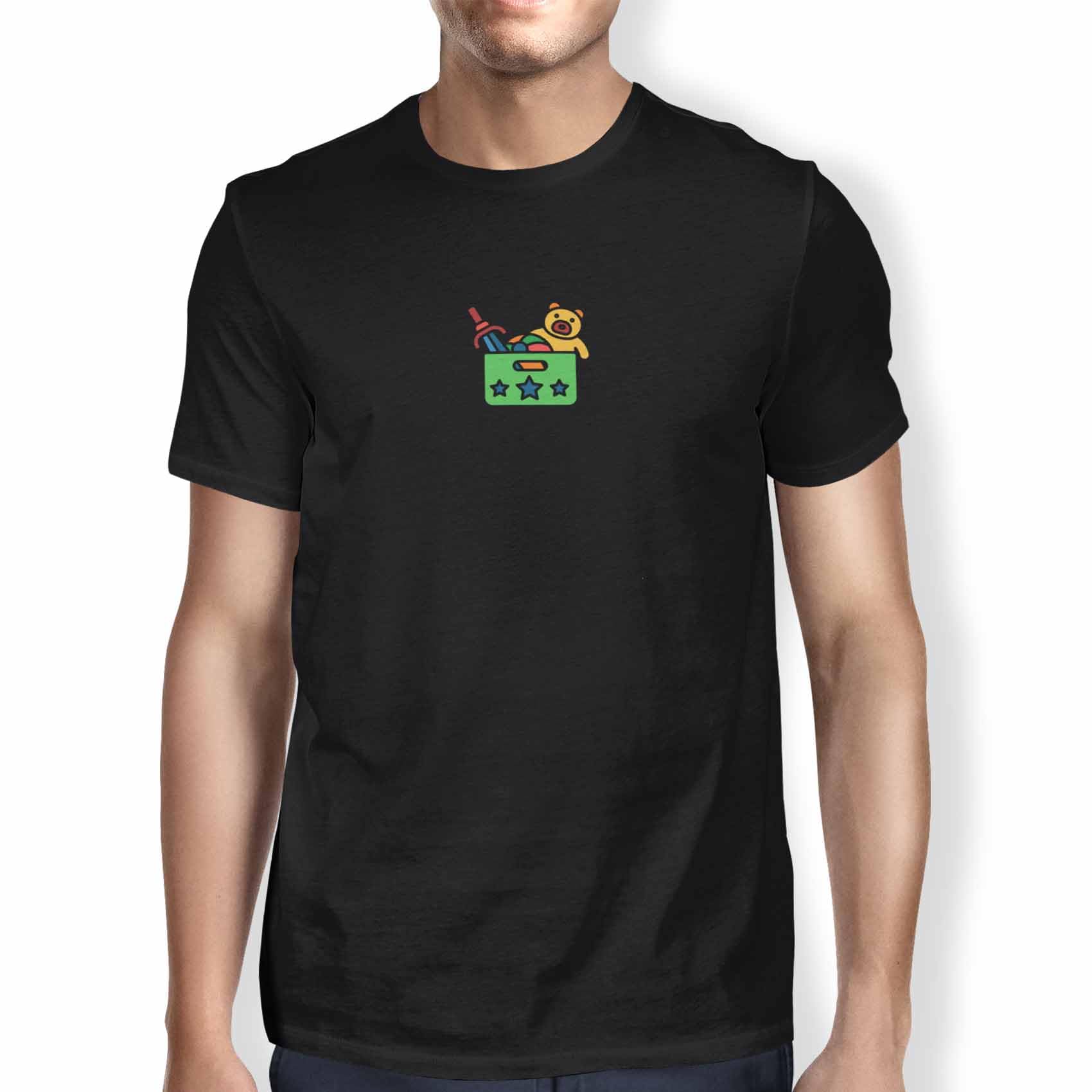 Green Fish Men's Fdmtsi-100266 T-Shirt, Black, L