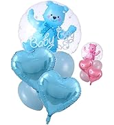 DIWULI Baby Boy Balloon Set - Baby Balloon, Its a Boy Decorations for Baby Shower, Teddy Bear Bab...