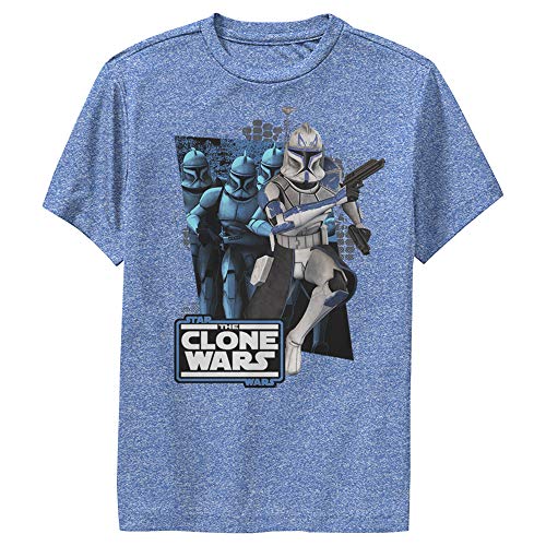 T-shirt Star Wars Clone Wars Rex garçon vêtement sport bleu XL
