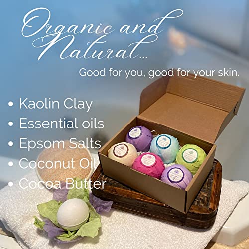 Organic Bath Bombs Gift Set - 6Xl Natural Bath Bombs With Shea Butter, Coconut Oil, Essential Oils And 6 Botanic Scents. Ideal Easter And Mother’s Day Relaxation Gifts For Women And Girls. #TOP1