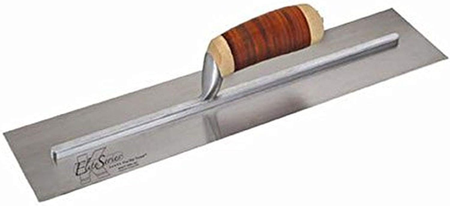 Kraft Tool CFE232L Elite Series Five Star Cement Trowel with Leather Handle, 20 x 5-Inch,Multi
