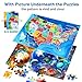 Puzzles for Kids Ages 4-6 – 2 x 60 Pieces Puzzles for Kids 3 4 5 6 7 8 Year Old – United States Puzzle & Solar System Floor Puzzle – Educational Learining Toys for Boys and Girls