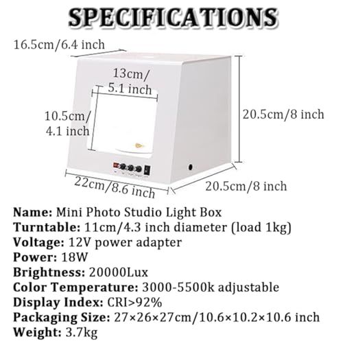 Caja de luz fotográfica de precisión con tocadiscos eléctrico integrado 6