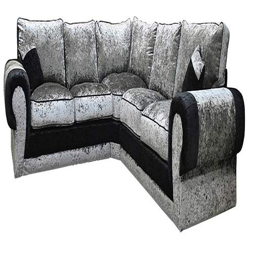 Crushed Velvet Corner Sofa at B&Q, Tesco, Wickes, Homebase, Argos, ASDA