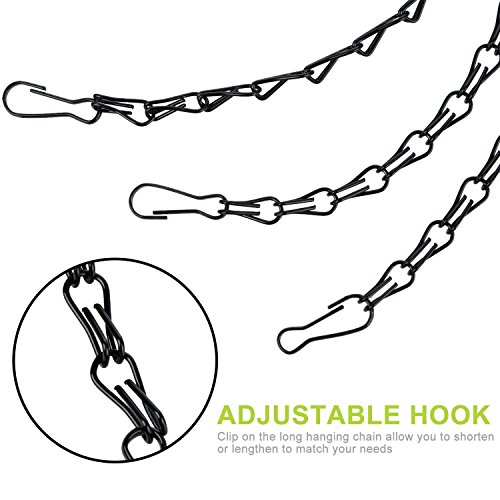 Pinnaclet1 Hanging Chain, Heavy Duty 24 Inch Hanging Flower Basket Galvanized Replacement Chain -3 Point Garden Plant Hanger For Outdoor Or Indoor #TOP1