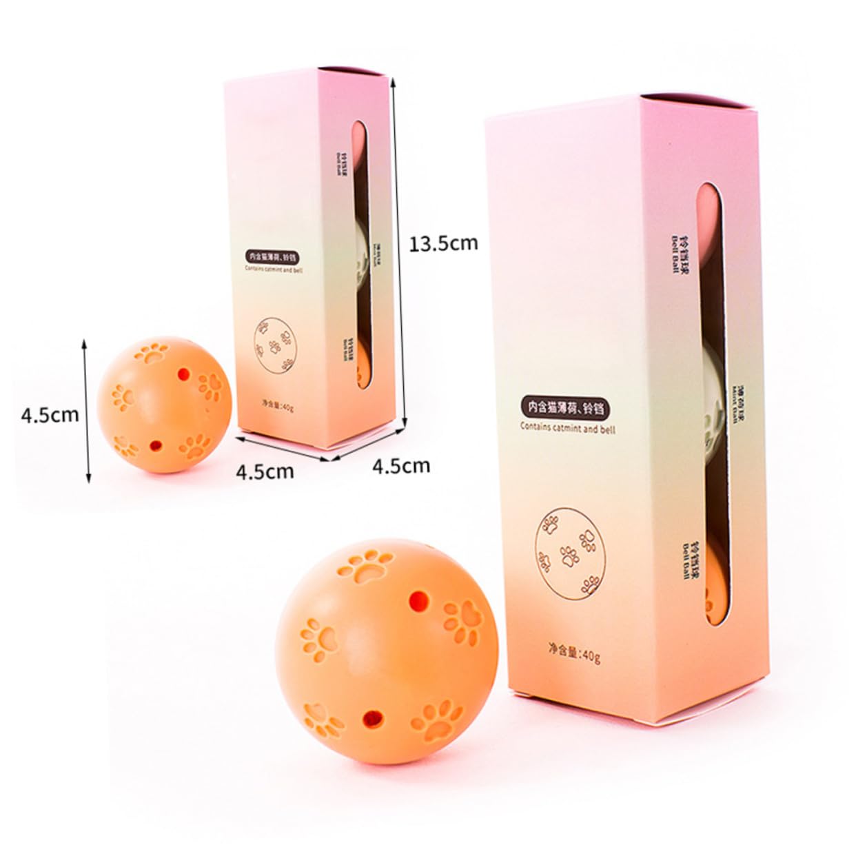 POPETPOP 3pcs Hollow Plastic Bell Balls Fun Cat Toy Balls Bells Interactive PET Chew Toys for Cats and Kittens