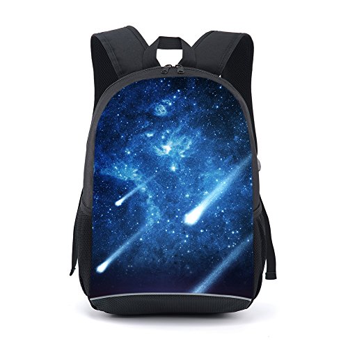 Mochila adolescente, universo espaço TrendyMax Galaxy padrão mochila fofa para escola, Céu estrelado, 17.2*11.7*5.5 Inch, Estilo Preppy