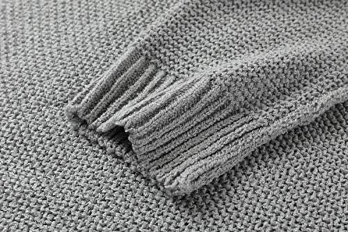 Image of Women's Off Shoulder Knit Sweaters Oversized V Neck Long Sleeve Loose Lightweight Pullover Tops