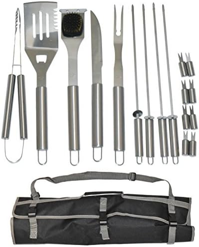 / 17 Piece BBQ Tool Set for Outdoor Barbecue Grilling/W/Carrying Bag