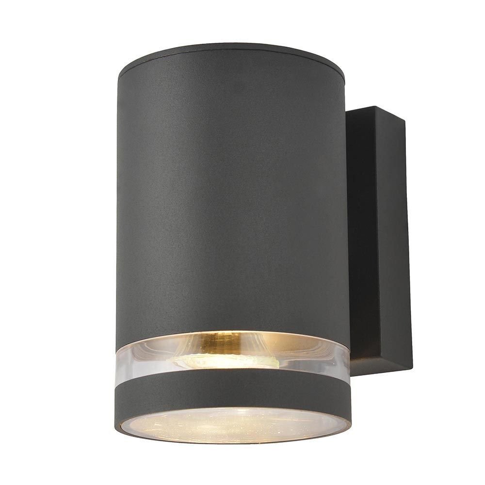 Litecraft Dark Grey Helo Up Or Down Outdoor Ip44 Wall Light