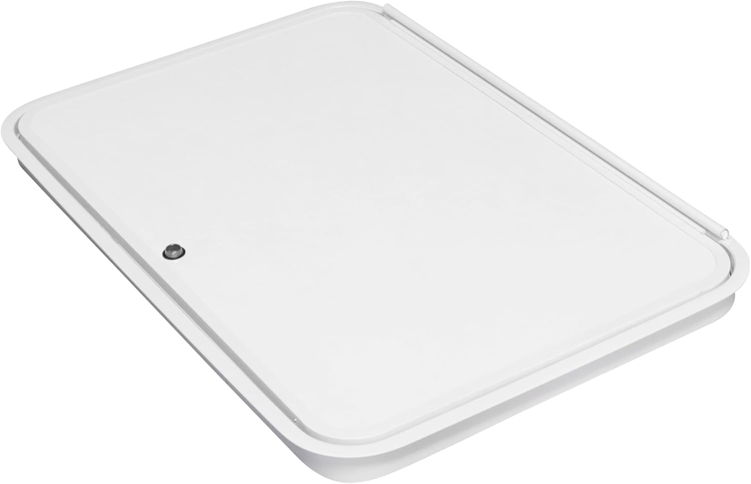 RV Baggage Door 36" Wide X 24" High with Rounded Corners and Keylock for RV's- Compartment Access Storage Doors with Top Hinge- Camper Trailer Motor Home- White