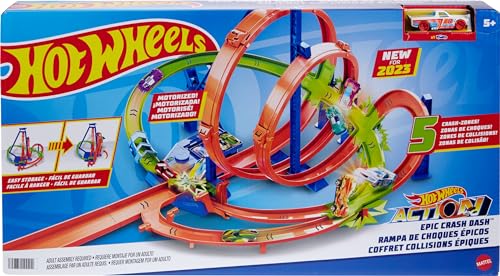 Hot Wheels HTP55 Toy Car Track Set Action Epic Crash Dash thumb #5
