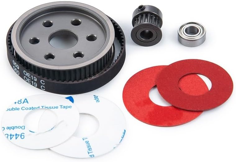 5Mm Motor Gear Belt Drive Transmission Gears System Compatible with 1/10 RC Crawler Axial SCX10 90046 Upgrade Parts Accessories