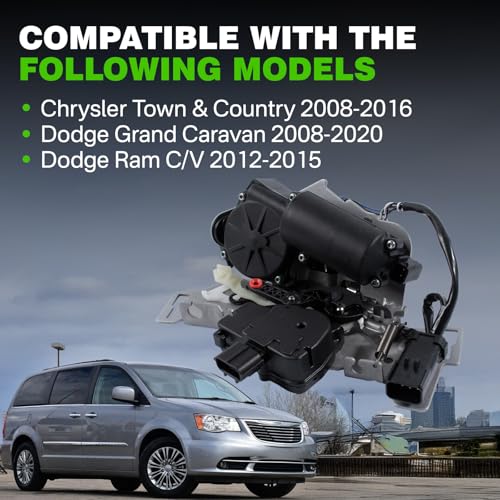 Image of 5020768AB Rear Right Passenger Side Door Lock Latch Actuator Compatible with 2008-2016 Chrysler Town & Country, 2008-2020 Dodge Grand Caravan, 2012-2015 Dodge Ram C /V Replace 5020768AC 68030378AC