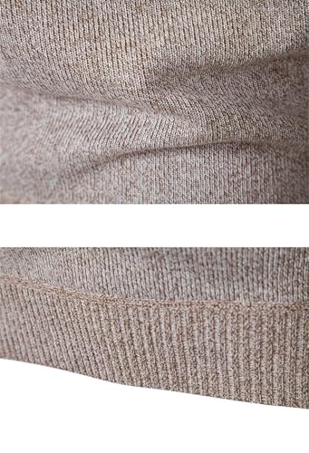 Men's Cashmere Thick Sweater - Korean Half Zipper Stand Collar Winter Outerwear Luxury Pullover4