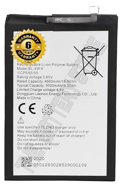Image of THE BATTERY STORE Original BL-49FX Battery for Infinix Hot 8 (X650C / X650B /X650D) Battery with 6 Month Warranty**** (NN51)