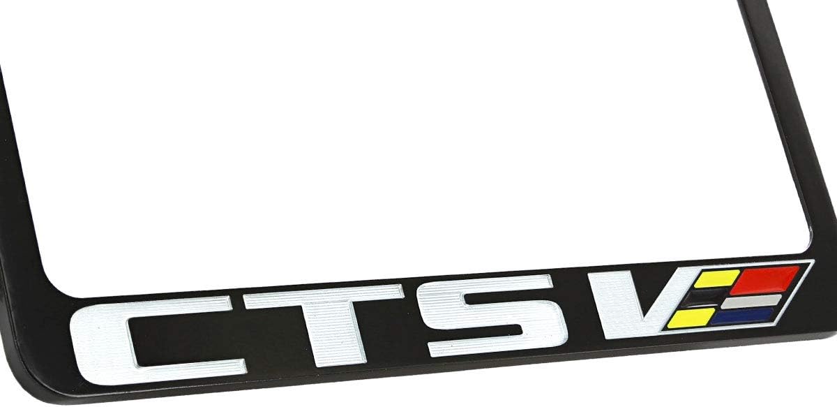 Cadillac CTS-V Black Coated Metal License Plate Frame Holder