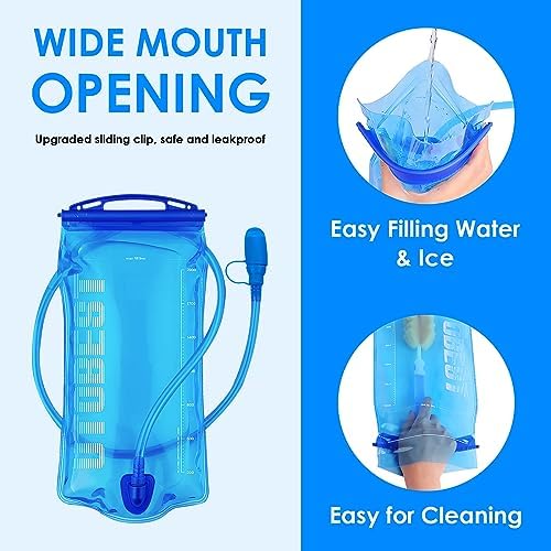 UTOBEST Hydration Bladder, Water Bladder 1L 1.5L 2L 3L, Water Bag BPA Free, Leak Proof Water Reservoir for Running Cycling Hiking Camping, UTR201