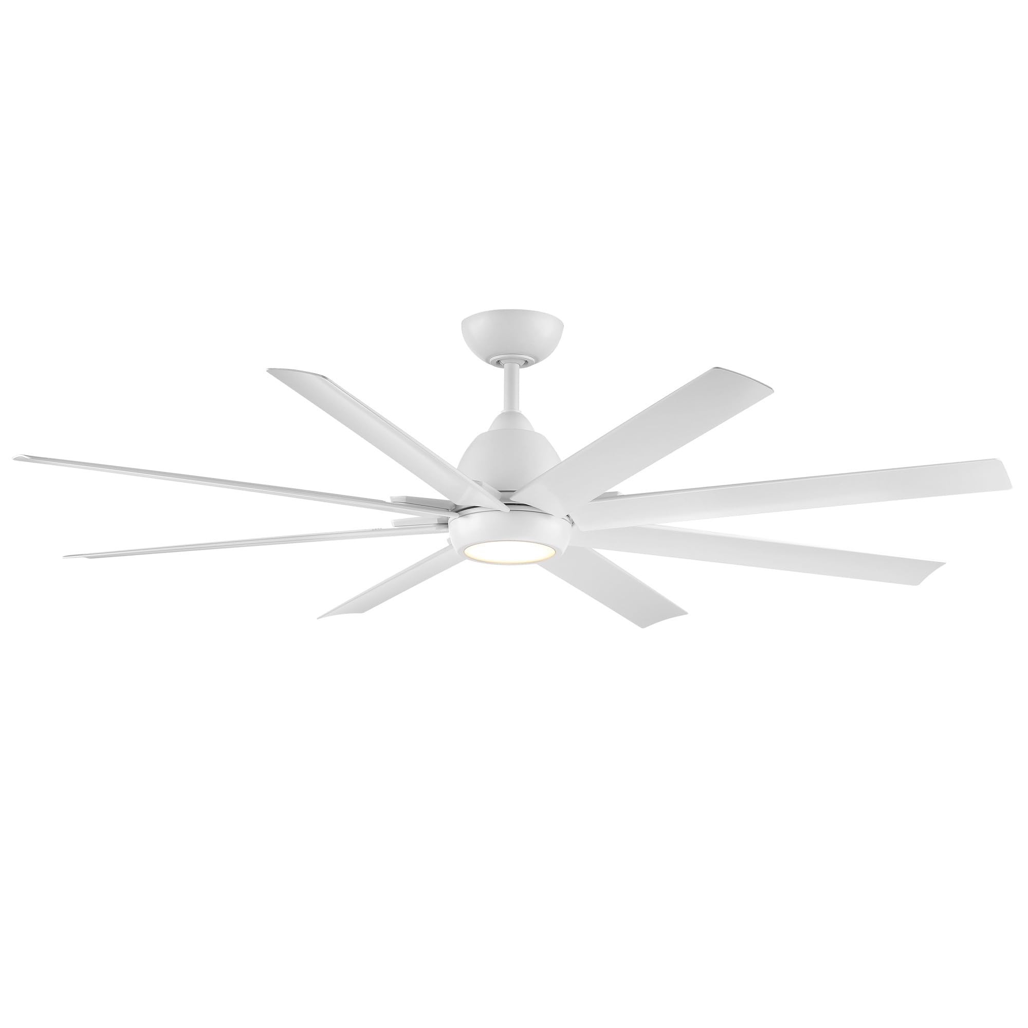 WAC Lighting Mocha XL 8-Blade Aluminum Smart Ceiling Fan in Brushed Nickel — view 6