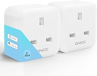 Smart Plug GNCC WiFi Plugs Works with Google Home Smart Socket Wireless Remote Control Timer Smart WiFi Outlet Without Energy Monitoring, 2.4Ghz Only, 13A 3120W, 2 Pack