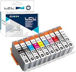 LCL 6402B009 6403B007 PGI72 PGI-72 (10-PACK PBK MBK C M Y PC PM R GY CO) Ink Cartridge Compatible for Canon PIXMA Pro-10 Pro-10s