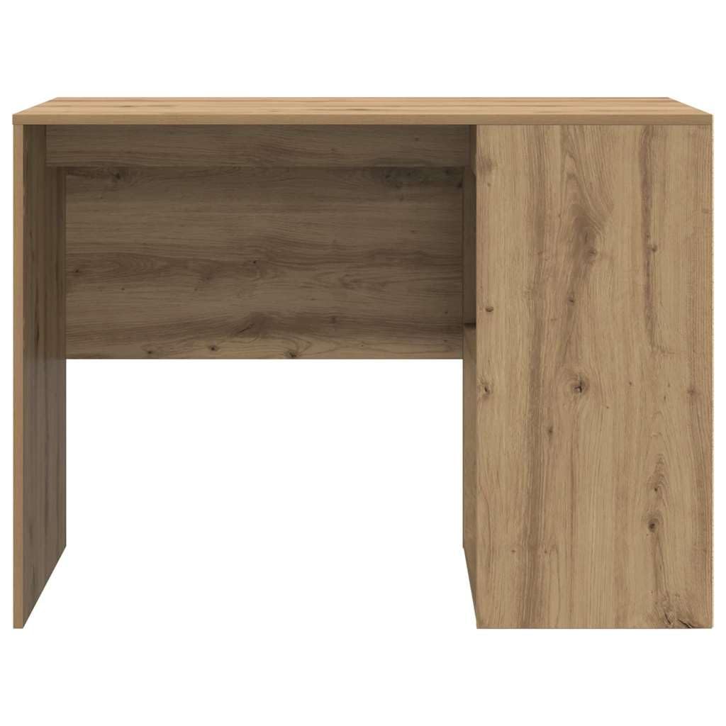 Générique Scrivania rettangolare 102 x 50 x 75 cm in legno di ingegneria, design moderno con ripiani, superficie strutturata per ufficio a casa, archiviazione libri e cancelleria, facile da pulire