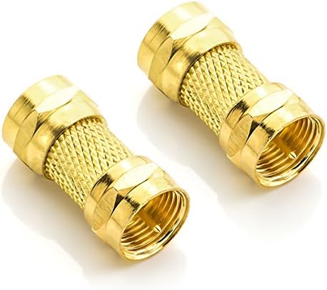 deleyCON adapter SAT złącze SAT złącze SAT kabel SAT złącze F - złącze F pozłacane - 2 sztuki