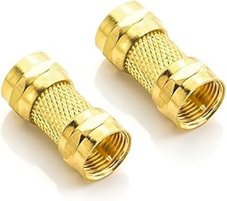 deleyCON adapter SAT złącze SAT złącze SAT kabel SAT złącze F - złącze F pozłacane - 2 sztuki