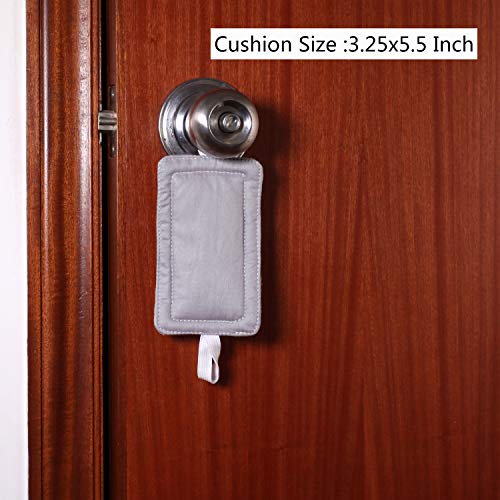 Door Silencer Door Jammer Door Closer Cushion Nursery Door Silencer Door Latch Cover 3 Pack for Noise Reducing Quiet Doors Baby Toddler Safety 3.25 x 5.5 Inch (6 Pack Grey) - Image 3
